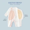 Newborn cotton one-piece dress for boys and girls, constant-temperature pajamas for all four seasons, jacquard tie cartoon wardrobe for newborns details Picture